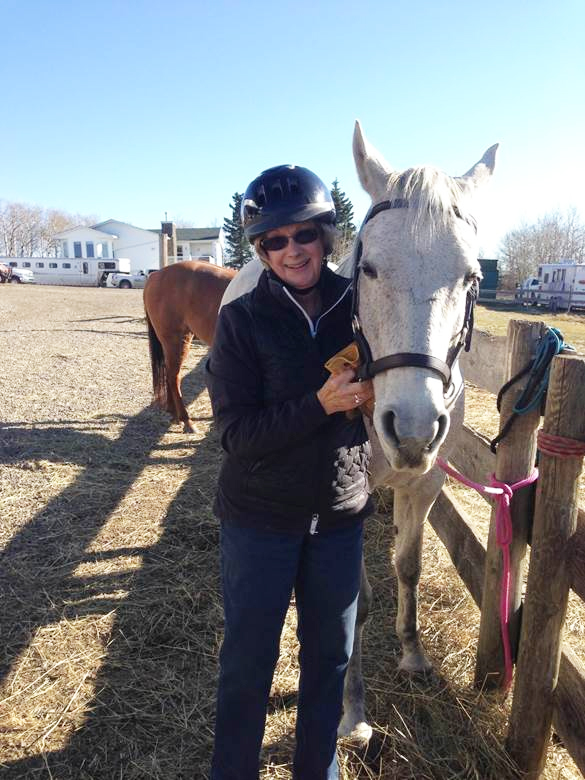 Diane with her horse.