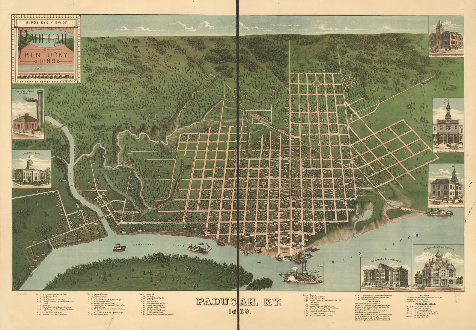 1889 Paducah map