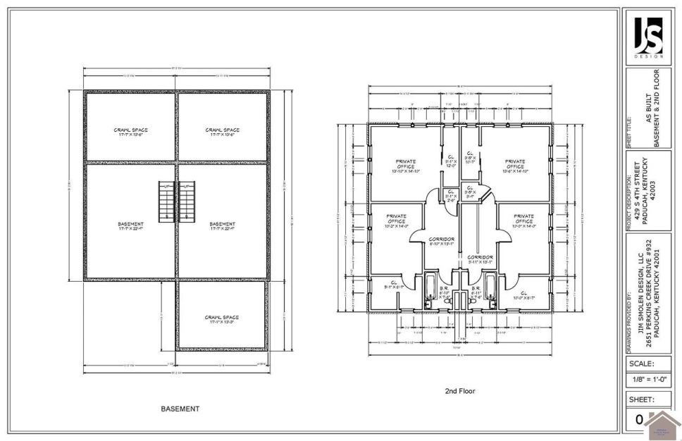431 South 4th St basement and upstairs floor plans