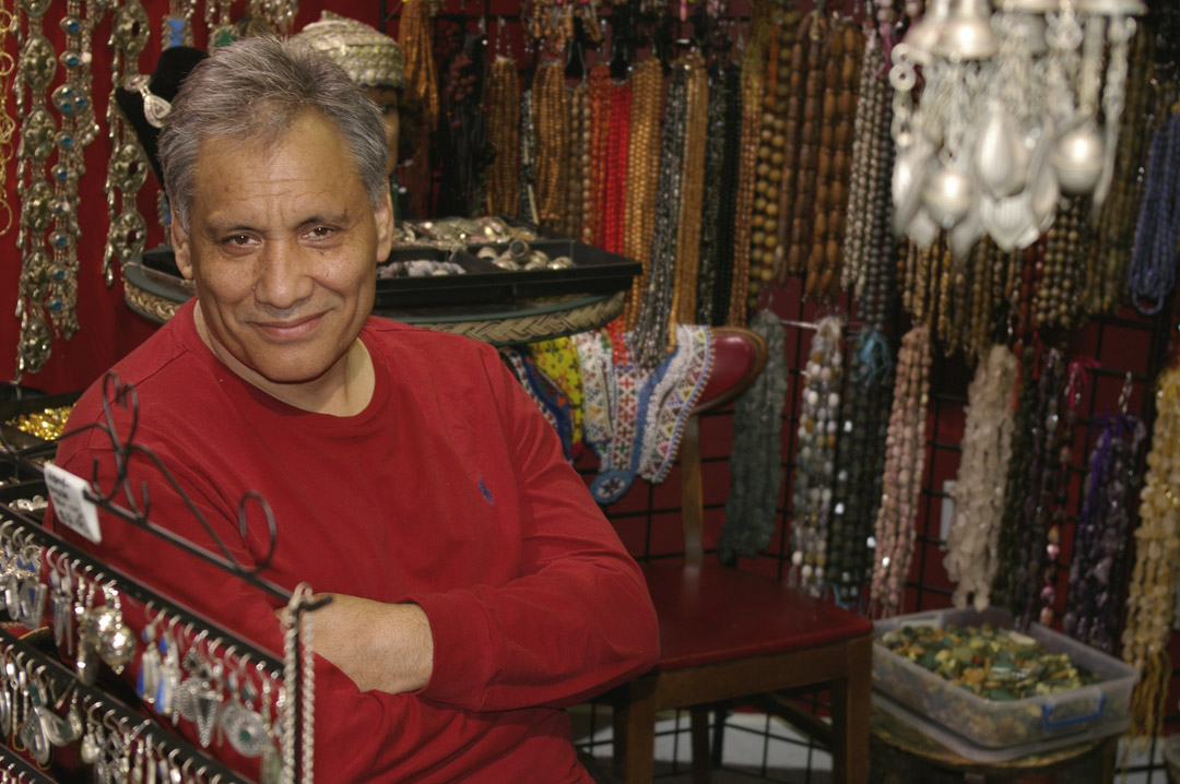 Abdul Wardak at a bead show.