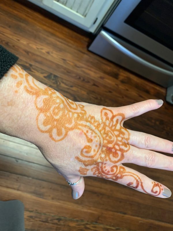 Donna Beard Veal- Henna next morning.